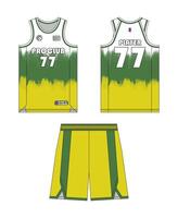 Jersey basketbal sjabloon ontwerp. basketbal uniform mockup ontwerp. concpet ontwerp basketbal Jersey. vector