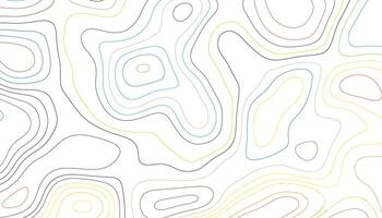 kleurrijk helling topografisch lijn kaart patroon. abstract achtergrond met lijnen. wit achtergrond met topografisch golvend patroon. vector