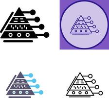 piramide diagram icoon ontwerp vector