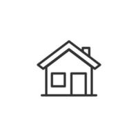 eenvoudig huispictogram op witte achtergrond vector