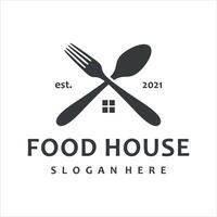 voedsel huis, restaurant logo concept. ontwerp sjabloon vector