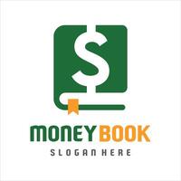 geld boek logo ontwerp vector