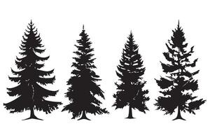 kerstboom silhouet vector