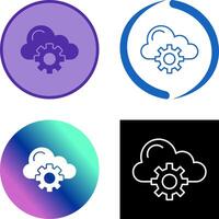 wolk berekenen icoon ontwerp vector