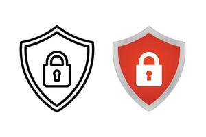een schild met een icoon van een slot symboliseert veiligheid en bescherming de slot icoon is vaak gebruikt naar staan voor gegevens privacy vector