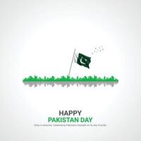 Pakistan resolutie dag. Pakistan resolutie dag creatief advertenties ontwerp. na, , 3d illustratie. vector