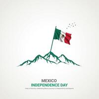 Mexico onafhankelijkheid dag. Mexico onafhankelijkheid dag creatief advertenties ontwerp. na, , 3d illustratie. vector