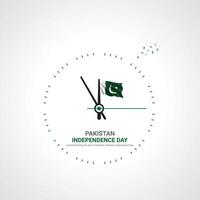 Pakistan onafhankelijkheid dag. Pakistan onafhankelijkheid dag creatief advertenties ontwerp. na, , 3d illustratie. vector