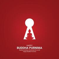 gelukkig Boeddha purnima dag. Boeddha purnima dag creatief advertenties ontwerp mei 23. , 3d illustratie. vector