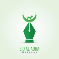 eid al adha mubarak. eid al adha mubarak creatief advertenties ontwerp. , 3d, illustratie vector