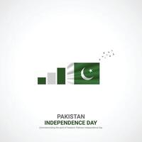 Pakistan onafhankelijkheid dag. Pakistan onafhankelijkheid dag creatief advertenties ontwerp. na, , 3d illustratie. vector