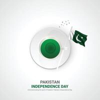 Pakistan onafhankelijkheid dag. Pakistan onafhankelijkheid dag creatief advertenties ontwerp. na, , 3d illustratie. vector