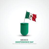 Mexico onafhankelijkheid dag. Mexico onafhankelijkheid dag creatief advertenties ontwerp. na, , 3d illustratie. vector