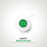 Pakistan resolutie dag. Pakistan resolutie dag creatief advertenties ontwerp. na, , 3d illustratie. vector