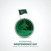 Bangladesh onafhankelijkheid dag. Bangladesh onafhankelijkheid dag creatief advertenties ontwerp maart 26. , 3d illustratie. vector