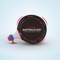 gelukkig Australië dag. Australië dag creatief advertenties ontwerp vector