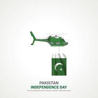 Pakistan onafhankelijkheid dag. Pakistan onafhankelijkheid dag creatief advertenties ontwerp. na, , 3d illustratie. vector