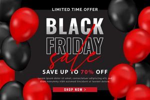 black friday sale banner, black friday social media post vector