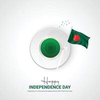 Bangladesh onafhankelijkheid dag. Bangladesh onafhankelijkheid dag creatief advertenties ontwerp maart 26. , 3d illustratie. vector