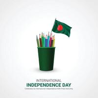 Bangladesh onafhankelijkheid dag. Bangladesh onafhankelijkheid dag creatief advertenties ontwerp maart 26. , 3d illustratie. vector