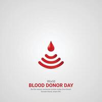 wereld bloed schenker dag. wereld bloed schenker dag creatief advertenties ontwerp juni 14. , illustratie, 3d vector