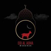 eid al adha mubarak. eid al adha mubarak creatief advertenties ontwerp. , 3d, illustratie vector