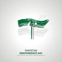 Pakistan onafhankelijkheid dag. Pakistan onafhankelijkheid dag creatief advertenties ontwerp. na, , 3d illustratie. vector