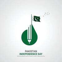 Pakistan onafhankelijkheid dag. Pakistan onafhankelijkheid dag creatief advertenties ontwerp. na, , 3d illustratie. vector