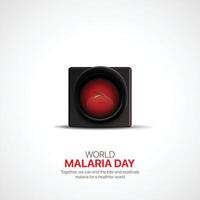 wereld malaria dag. wereld malaria dag creatief advertenties ontwerp april 25. sociaal media poster, , 3d illustratie. vector