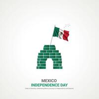 Mexico onafhankelijkheid dag. Mexico onafhankelijkheid dag creatief advertenties ontwerp. na, , 3d illustratie. vector