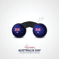 gelukkig Australië dag. Australië dag creatief advertenties ontwerp vector