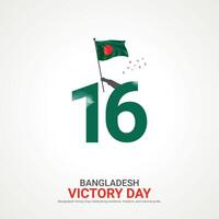 Bangladesh zege dag. Bangladesh zege dag creatief advertenties ontwerp december 16. , 3d illustratie. vector
