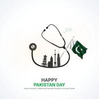 Pakistan resolutie dag. Pakistan resolutie dag creatief advertenties ontwerp. na, , 3d illustratie. vector