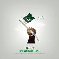 Pakistan resolutie dag. Pakistan resolutie dag creatief advertenties ontwerp. na, , 3d illustratie. vector