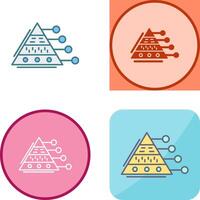 piramide diagram icoon ontwerp vector