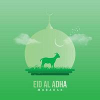 eid al adha mubarak. eid al adha mubarak creatief advertenties ontwerp. , 3d, illustratie vector