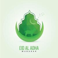 eid al adha mubarak. eid al adha mubarak creatief advertenties ontwerp. , 3d, illustratie vector