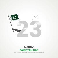 Pakistan resolutie dag. Pakistan resolutie dag creatief advertenties ontwerp. na, , 3d illustratie. vector