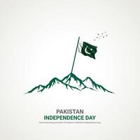 Pakistan onafhankelijkheid dag. Pakistan onafhankelijkheid dag creatief advertenties ontwerp. na, , 3d illustratie. vector