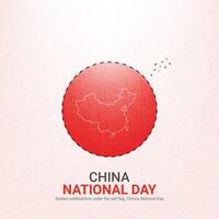 China nationaal dag. China nationaal dag creatief advertenties ontwerp 1 okt . , 3d illustratie. vector