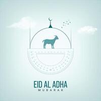 eid al adha mubarak. eid al adha mubarak creatief advertenties ontwerp. , 3d, illustratie vector