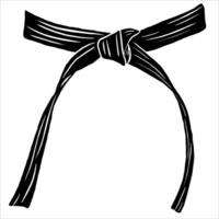 zwart riem karate taekwondo jiu-jitsu judo vector