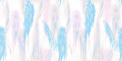 pastel artistiek olie dynamisch borstel beroertes structuur naadloos patroon. blauw spatten van verf Aan een licht achtergrond. abstract meetkundig afdrukken met vlekken, druppels, vlekken verticaal lijnen patroon. collage vector