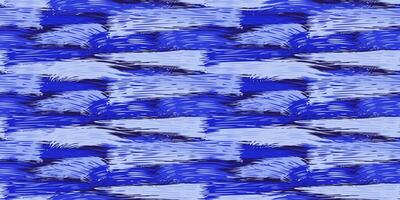 kleurrijk artistiek olie rommelig dynamisch borstel beroertes structuur naadloos patroon. helder blauw spatten van verf Aan een donker achtergrond. hand- getrokken. abstract afdrukken met horizontaal lijnen patroon. vector