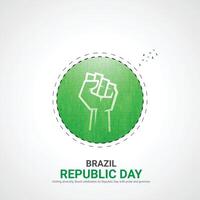 Brazilië republiek dag. Brazilië republiek dag creatief advertenties ontwerp november 15. , 3d illustratie. vector