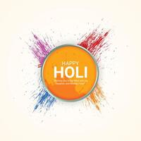 creatief illustratie van gelukkig holi festival voor sociaal media advertenties vector