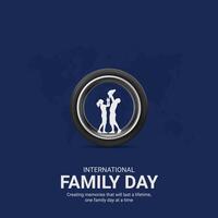 Internationale familie dag. Internationale familie dag creatief advertenties ontwerp. sociaal media na, , 3d illustratie. vector