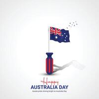 gelukkig Australië dag. Australië dag creatief advertenties ontwerp vector