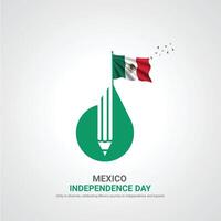 Mexico onafhankelijkheid dag. Mexico onafhankelijkheid dag creatief advertenties ontwerp. na, , 3d illustratie. vector