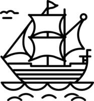 zeilboot icoon stijl illustratie vector